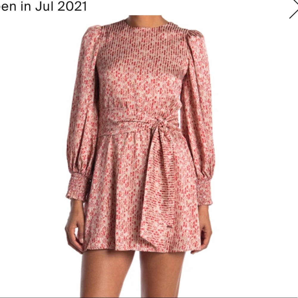 Alice and Olivia mollie floral satin dress